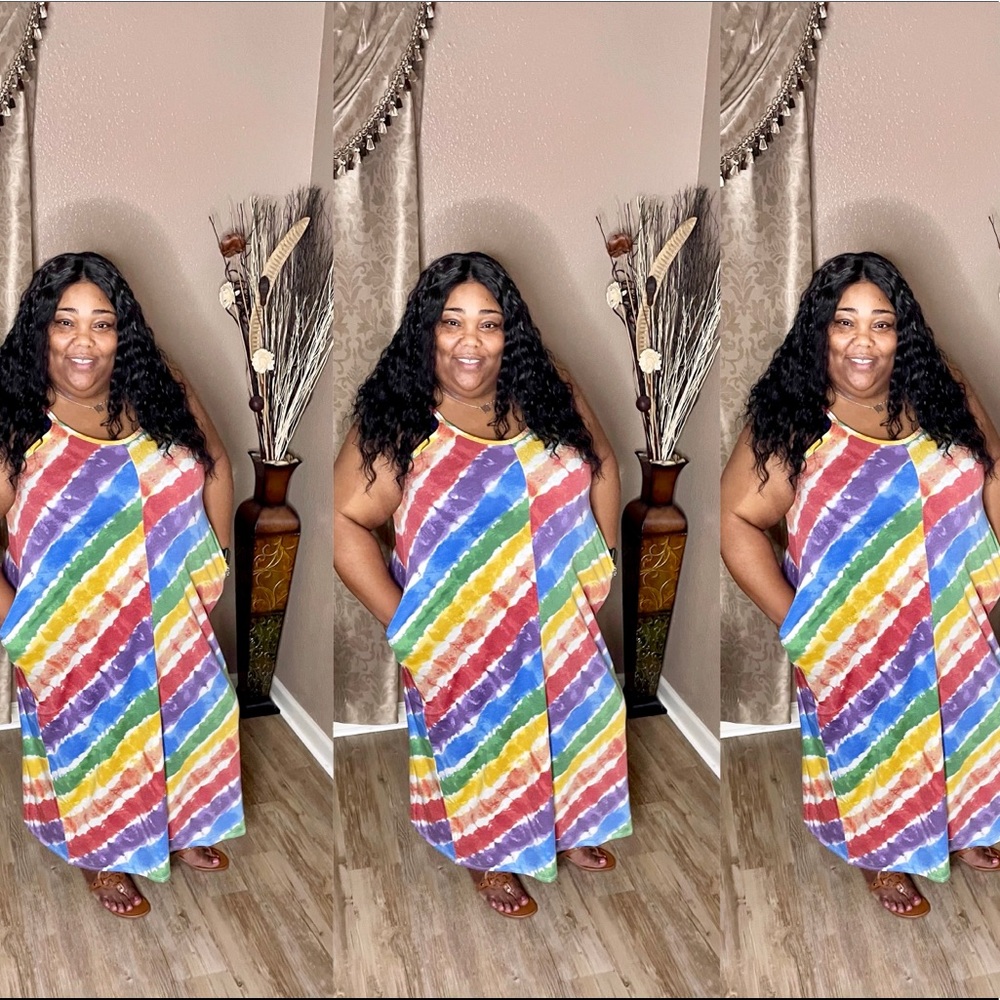 Rainbow Maxi Dress - Picture 2 of 6
